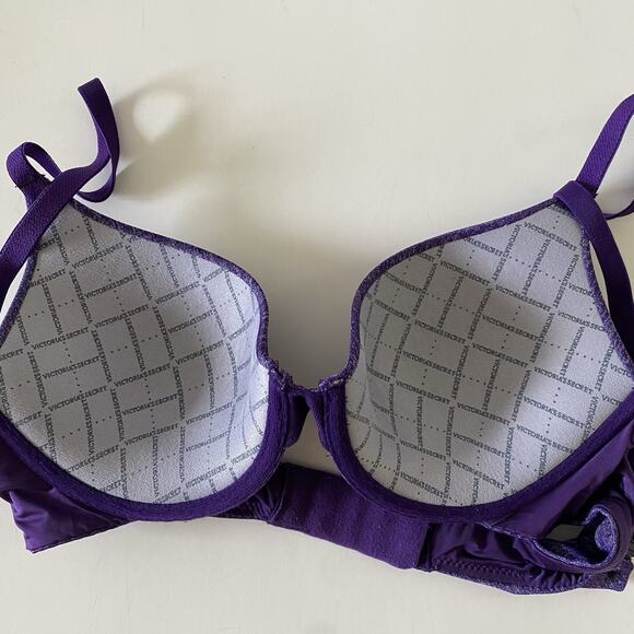Victoria's Secret Women's Size 32B Purple Uplift Semi Demi Lined T-Shirt Bra - Picture 6 of 8